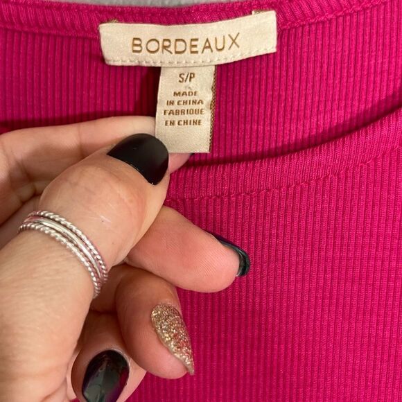 Bourdeaux Long Sleeve Maxi Dress Pink Anthropologie size Small/petite - Picture 7 of 14